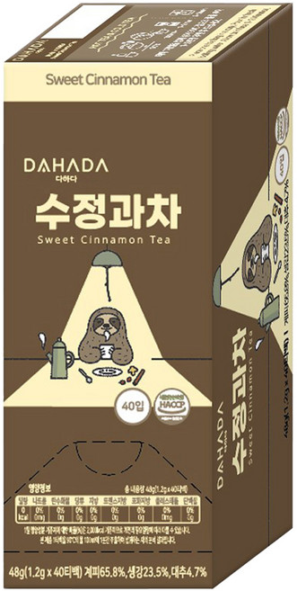 다하다 수정과차, 1.2g, 40개입, 1개