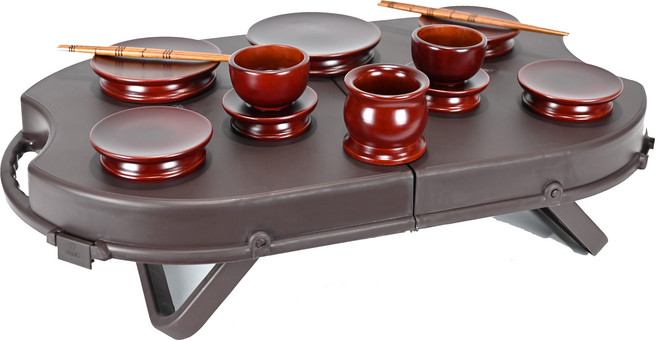 남원목기 공예사 물푸레 휴대용 성묘제기 12p + 케이스, 1세트