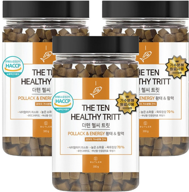 더텐소프트 강아지 헬씨 트릿, 황태, 300g, 3개