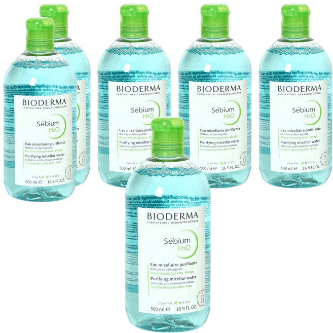 바이오더마 세비엄 H2O 클렌징 워터, 500ml, 6개