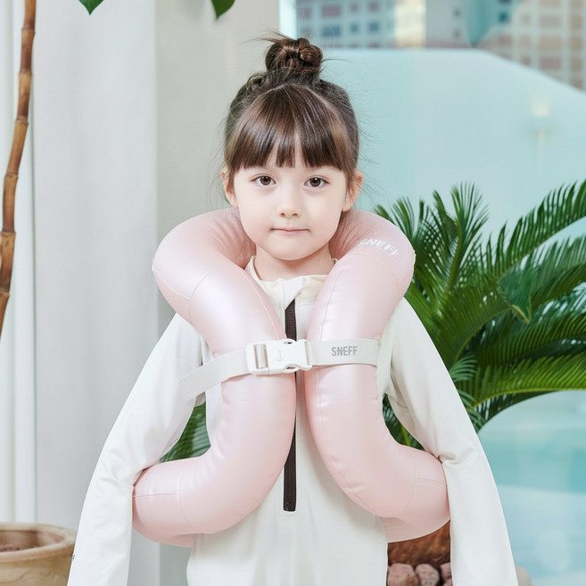 스네프 아동용 넥튜브 구명조끼, 핑크골드, 1개
