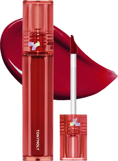 TONYMOLY 韓國原廠直供 完美耀眼唇釉, 06 Red Shocking, 1支