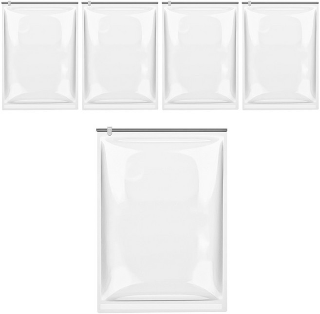 加厚真空壓縮收納袋 基礎Set PA+PE材質, 5個, 1入