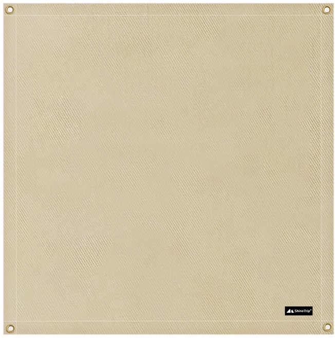 ShineTrip 山趣 露營焚火防火布 S 50 x 50cm, 卡其色, 1層, 1個