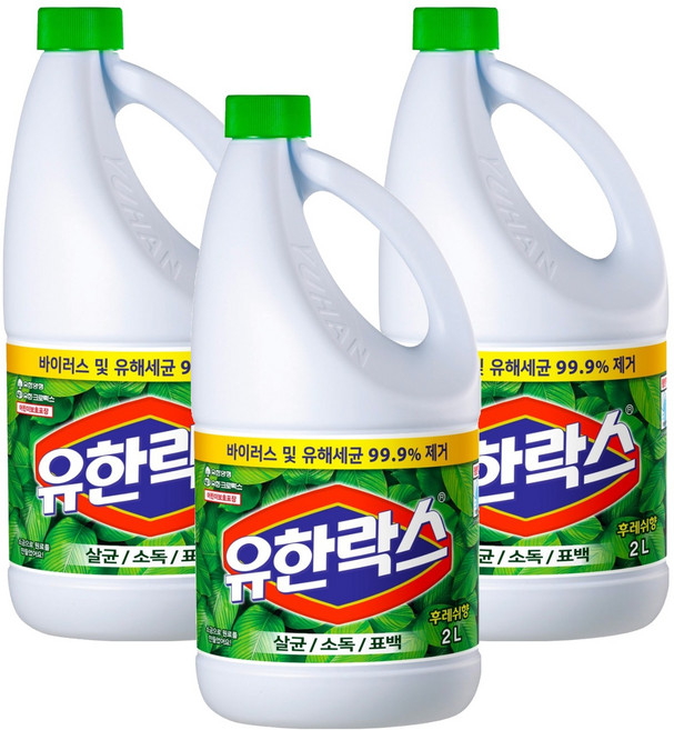 유한락스 후레쉬, 2L, 3개