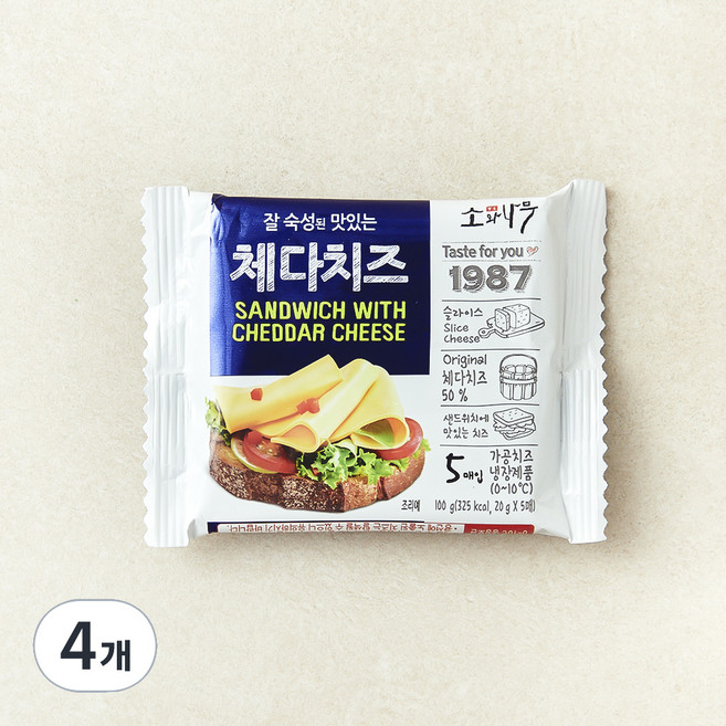 동원 소와나무 체다치즈, 20g, 5개입, 4개