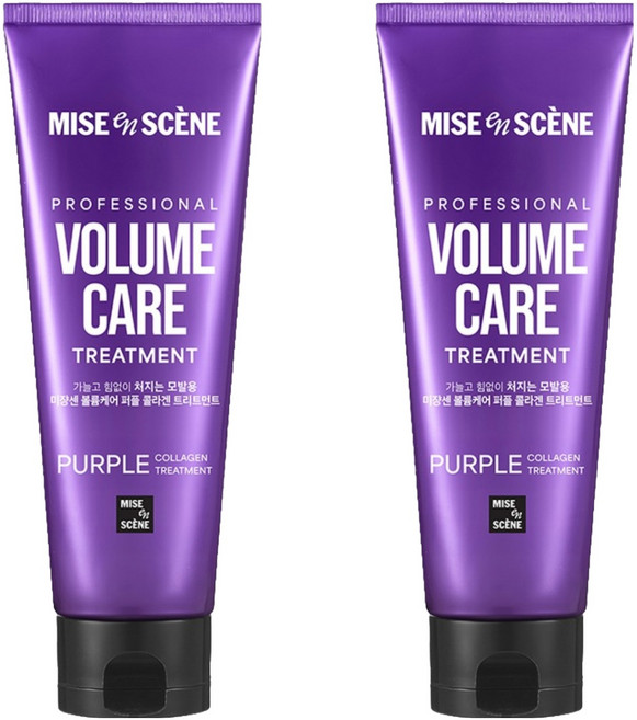 미쟝센 볼륨케어 퍼플 콜라겐 트리트먼트, 2개, 180ml