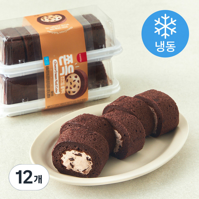 삼립 쫀득 초코크림 롤케익 (냉동), 120g, 12개