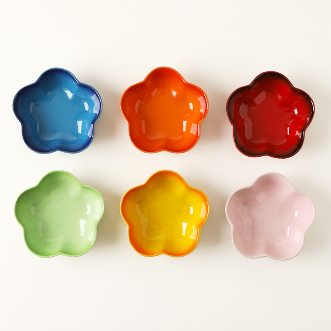 프렌치리빙 로얄플라워 디저트볼 세트, 1세트, 접시 6종, 혼합색상