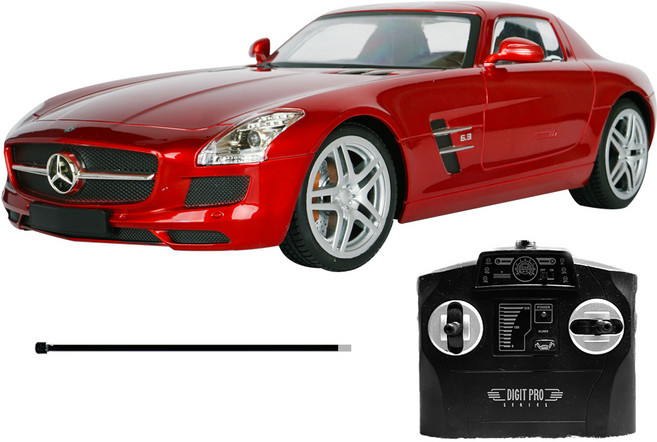 토이게이트 LED 라이선스 SLS AMG RC카 메르세데스 벤츠 1:14, 혼합색상, 1개