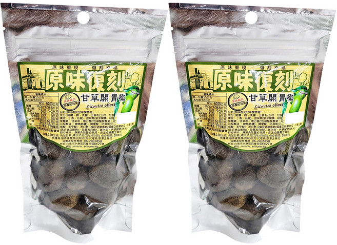 原味復刻 甘草橄欖, 150g, 2包