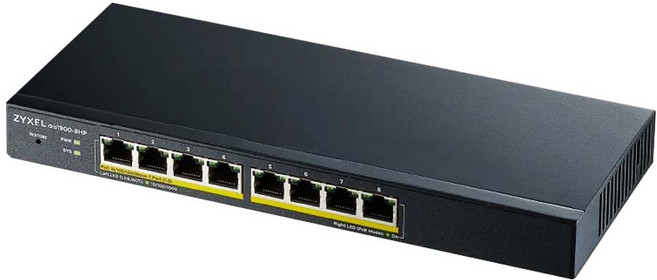 ZYXEL 智慧型網管8埠Gigabit PoE交換器 GS1900-8HP(Rev.B2), 1個