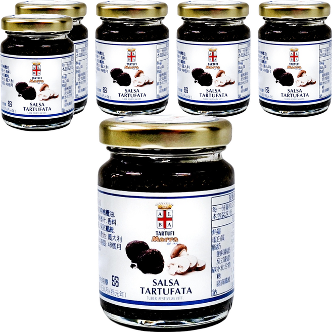 TARTUFI Morra 阿爾巴松露世家 夏季松露蘑菇醬, 80g, 6罐