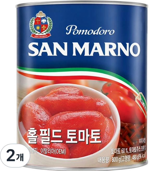 산마르노 홀 필드 토마토, 2개, 800g