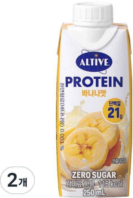 얼티브 프로틴 바나나, 2개, 250ml