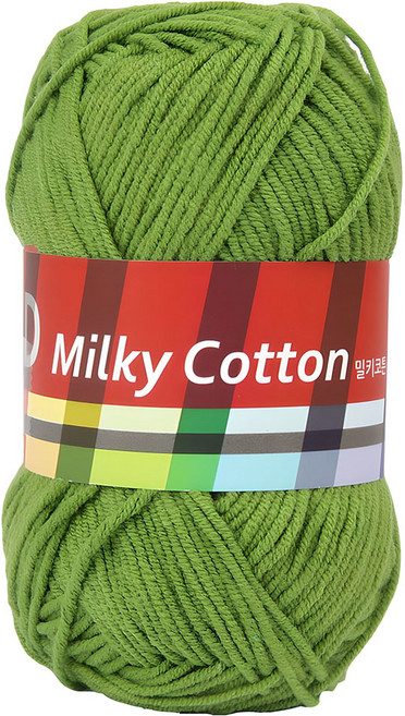 브랜드얀 밀키코튼 레드라벨 뜨개실, 42올리브, 1개