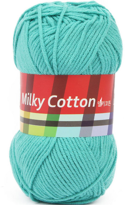 브랜드얀 밀키코튼 레드라벨 뜨개실, 51블루에메랄드, 1개
