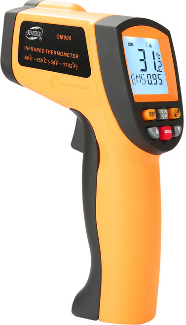 BENETECH 紅外線測溫槍/溫度計 可測50~950度, 1支, 黃色