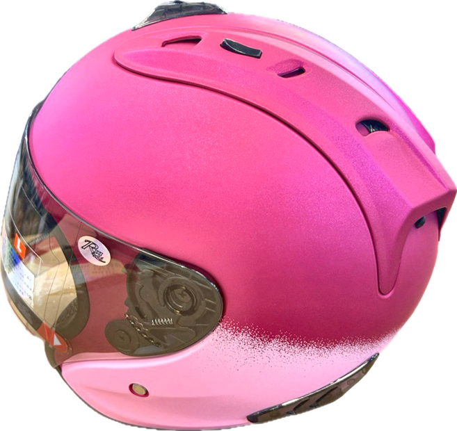 FIGHTER HELMET 全罩式安全帽 含一層護目鏡 R3A6, 粉色 + 紫色