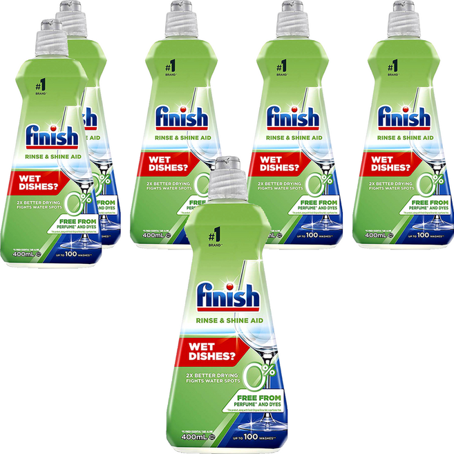 피니시 린스에이드 식기세척기 헹굼보조제, 400ml, 6개