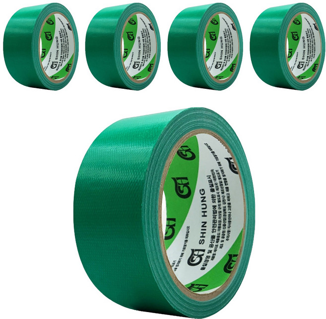 신흥테이프 국산 라바 청면테이프 48mm X 15M 녹색, 5개