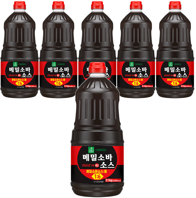 이엔푸드 메밀소바소스, 1.8L, 2.1kg, 6개
