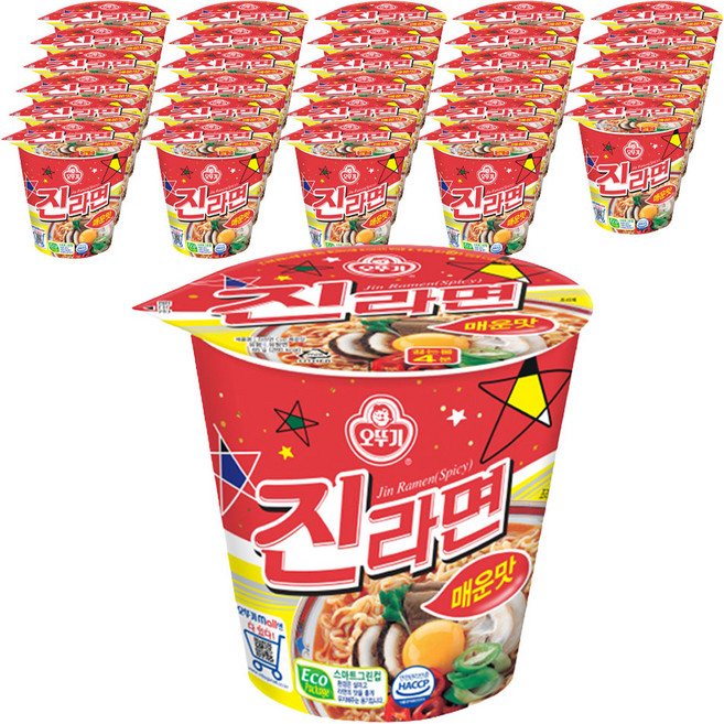 오뚜기 진라면 매운맛 컵 65g, 60개