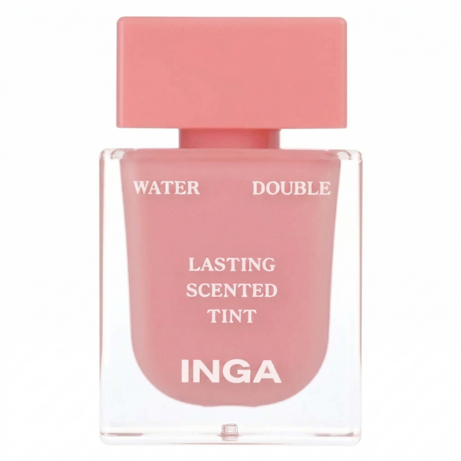 INGA 水感雙效持色香氛唇釉 4.3g, 大馬士革玫瑰, 1個