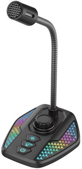 Home Planet USB桌上型彎管式麥克風, V-GM01, 黑色