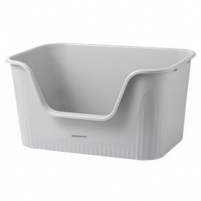 DING DONG PET 特大寵物籃貓砂盆 附貓砂鏟, 1個, 灰色