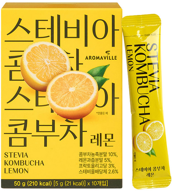 아로마빌 스테비아 콤부차 레몬, 5g, 1개, 10개입
