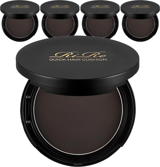 리르 퀵 헤어 흑채 쿠션 14g, 내추럴브라운, 5개