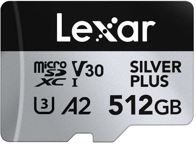 Lexar 雷克沙 Silver Plus MicroSDXC UHS-I U3 A2 記憶卡, 512GB, 1個