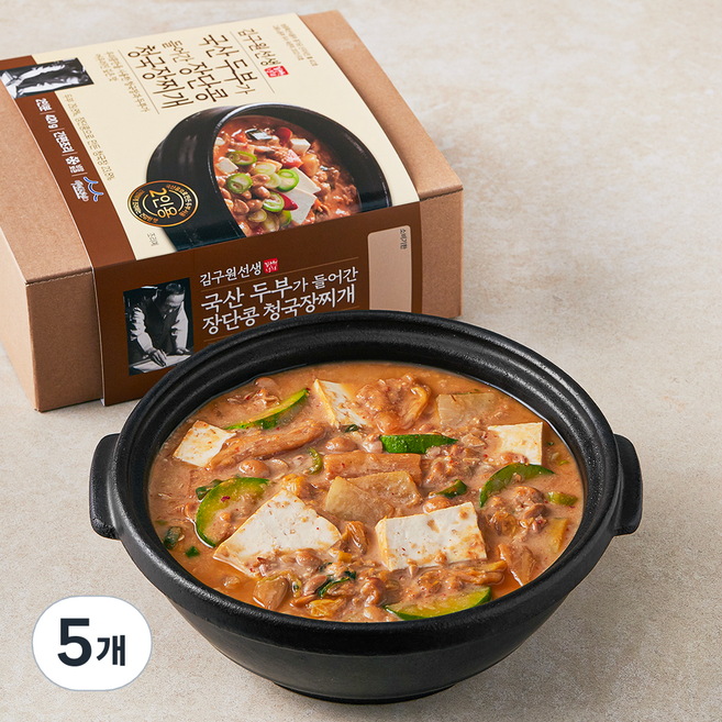 김구원선생 국산 두부가 들어간 청국장찌개, 420g, 5개