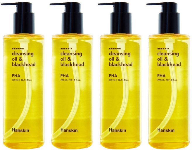 한스킨 클렌징오일 앤 블랙헤드 PHA, 300ml, 4개