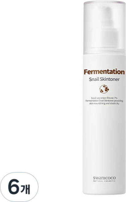 스와니코코 퍼멘테이션 스네일 스킨토너, 120ml, 6개