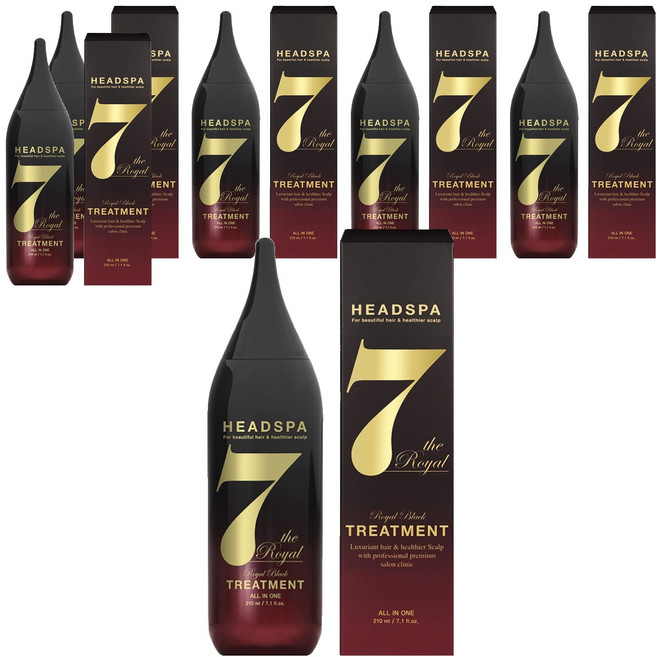 헤드스파7 로얄블랙 헤어트리트먼트, 210ml, 6개