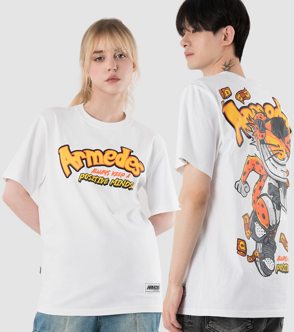 ARMEDES 20支棉 藝術圖案 透氣 短袖 T恤 AR-1001