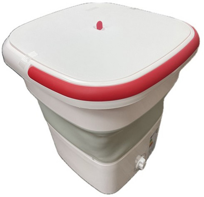 Smart Bearing 智慧魔力 大容量折疊紫光殺菌洗衣機 洗脫兩用, NK-2218, 淡粉色