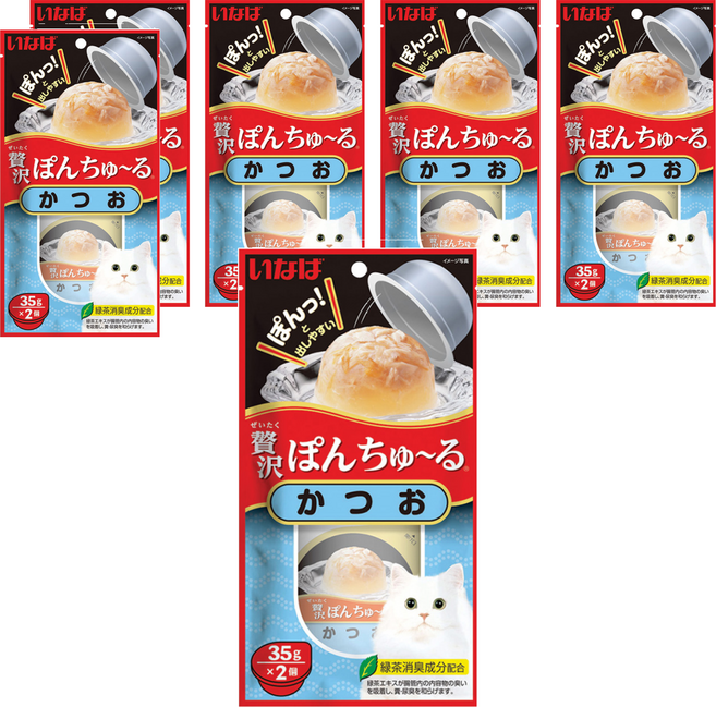 INABA 奢華果凍杯 TSC-43 2個, 鰹魚口味, 70g, 6袋
