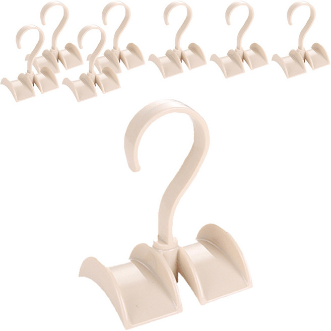 파스텔 회전식 다용도 가방걸이, 아이보리, 8개