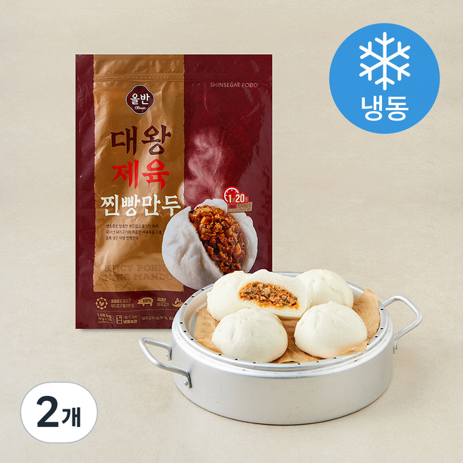 올반 대왕 제육 찐빵만두 (냉동), 1.08kg, 2개