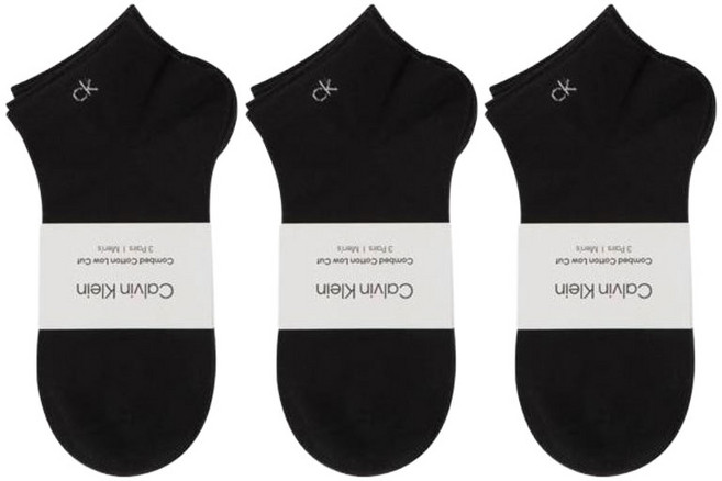 캘빈클라인 CK 베이직 로우컷 스니커즈 양말 3켤레