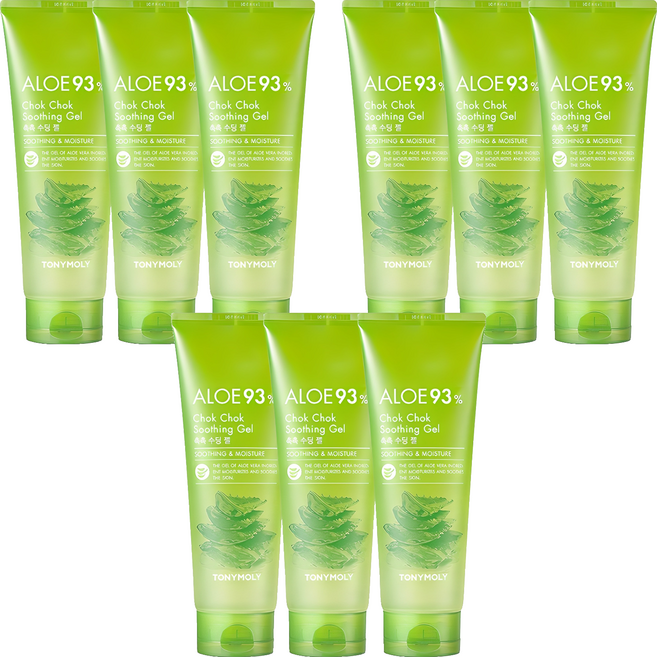 토니모리 알로에 93% 촉촉 수딩 젤, 250ml, 9개