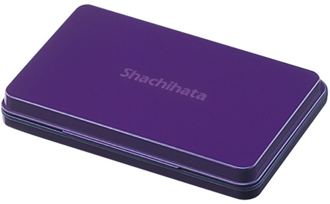 Shachihata 寫吉達 中油性印台 HGN-2 日本制, 紫色, 1個