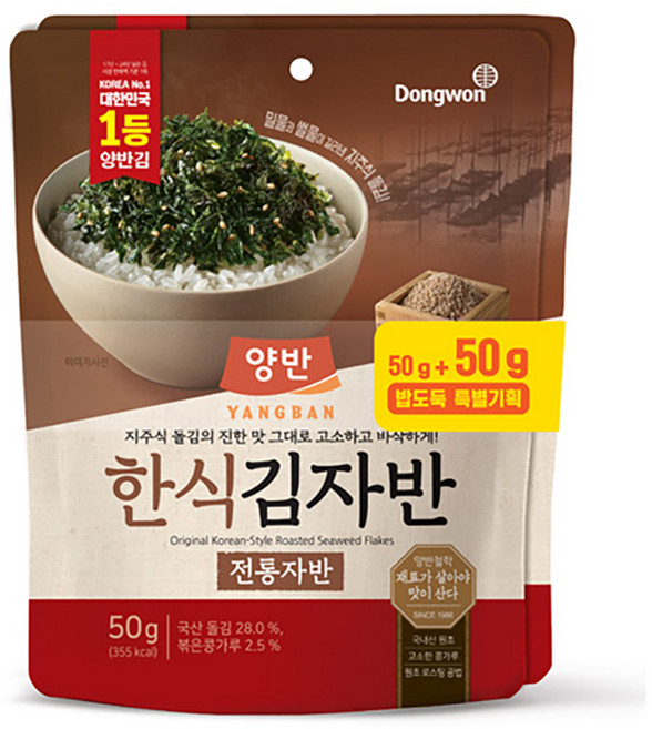 양반 한식 김자반 전통자반, 50g, 2개