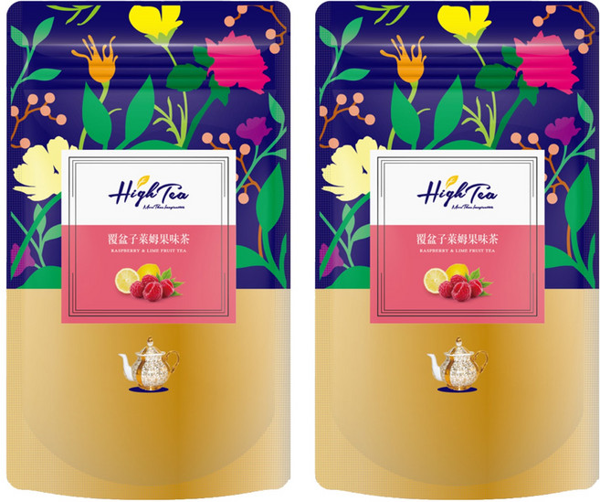 High Tea 伂橙 果味茶包 覆盆子萊姆, 5g, 12包, 2袋