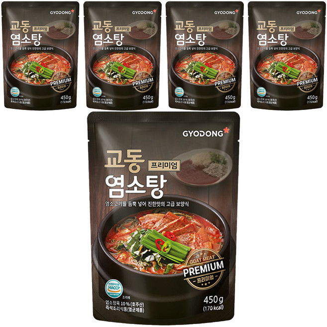 교동식품 프리미엄 염소탕, 5개, 450g