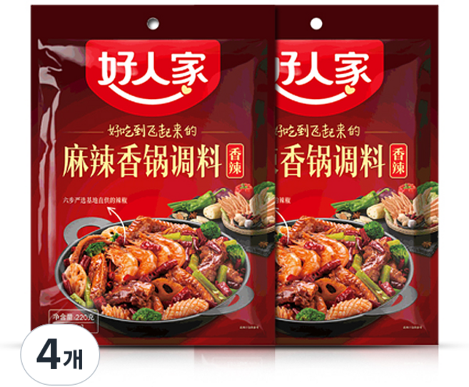 호인가 마라샹궈소스, 220g, 4개