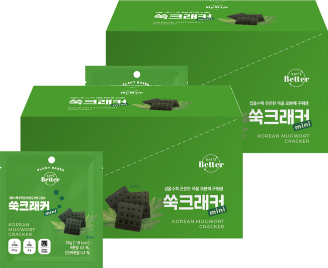 잇츠베러 쑥 크래커 미니, 280g, 2개